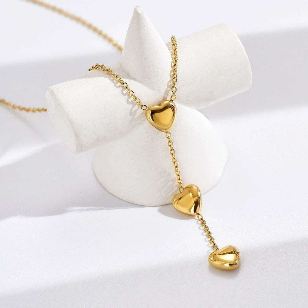 Heart Tassel Titanium Steel Necklace