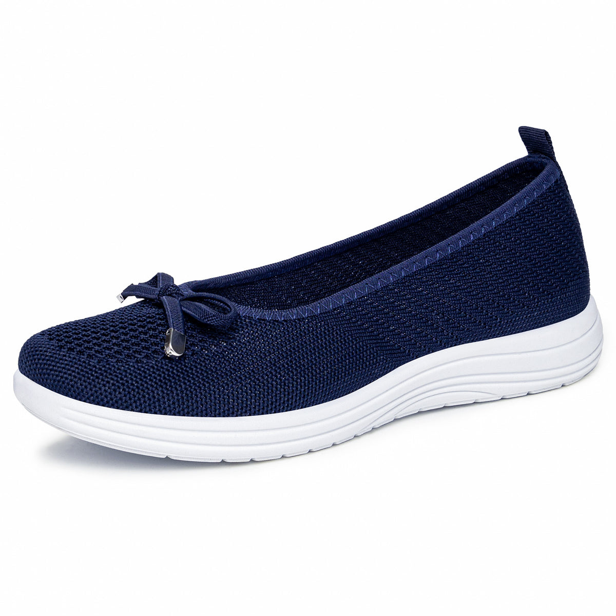 Womens Slip-On Flyknit Shoes Breathable Casual Flats