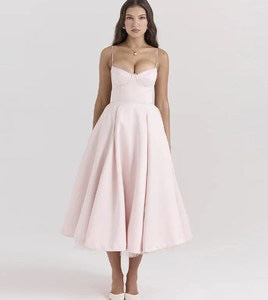 Double Layer V Neck Sleeveless Tutu Dress