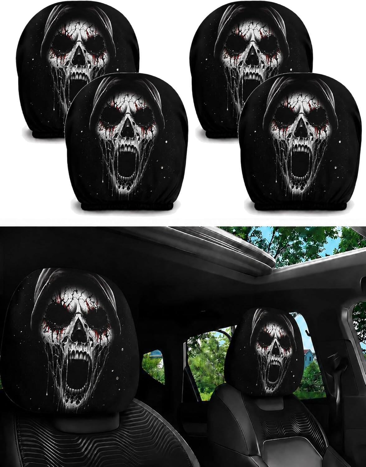 Car Printed Headrest Case Universal Funny Fun Universal Headgear