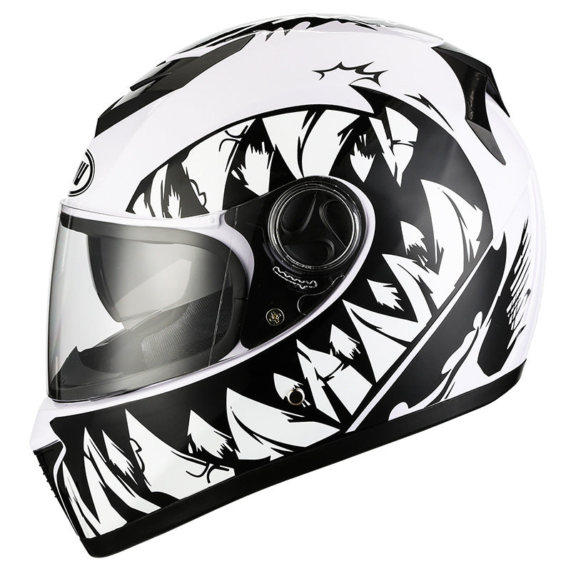 Dual Mirror Full Face Motorcycle Helmet