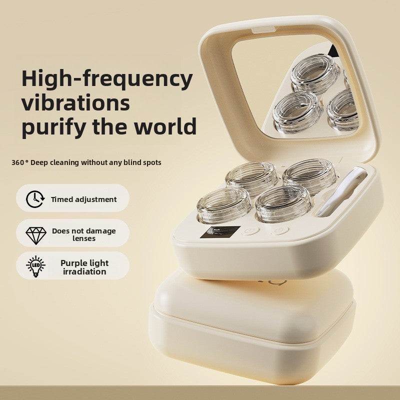 Portable Ultrasonic Contact Lens Cleaner USB Rechargeable Mini Cleaning Machine