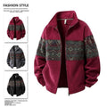 Men's Winter Fleece-Lined Rabbit Fur Hooded Pullover Sweatshirt