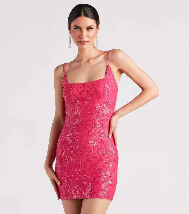Sequined Bodycon Mini Dress