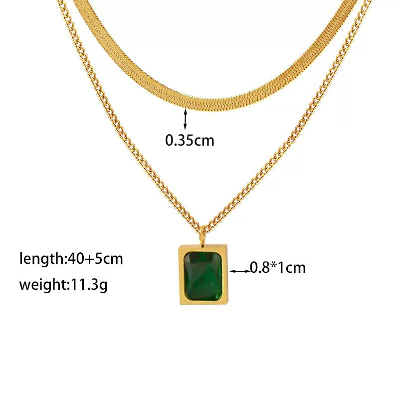 Geometric Titanium Steel Necklace for Women