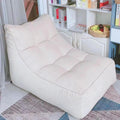 Single Leisure Chair Floor Lounge Bean Bag Tatami Lazy Sofa with Footrest