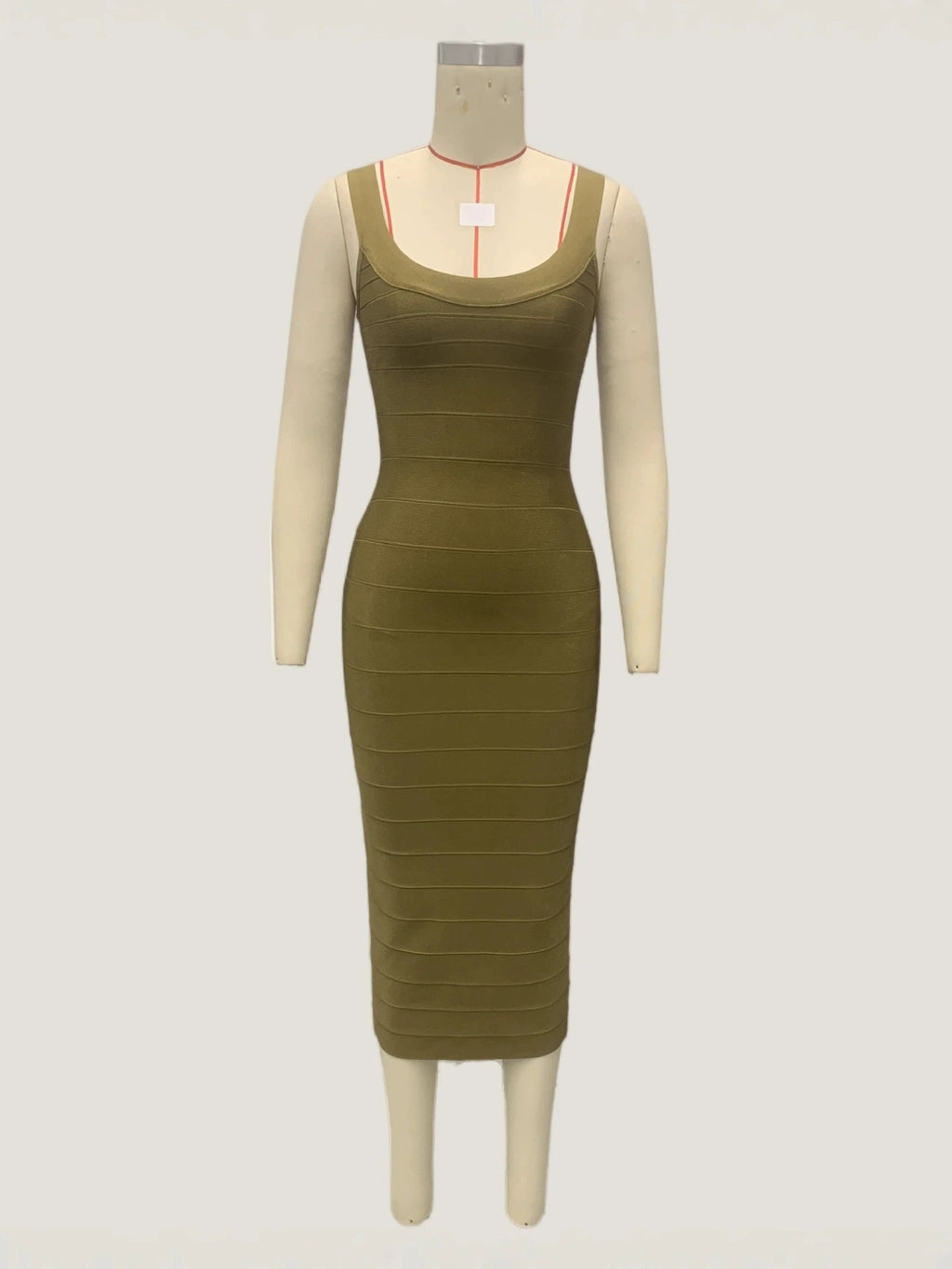 Womens U-Neck Bandage Bodycon Dress