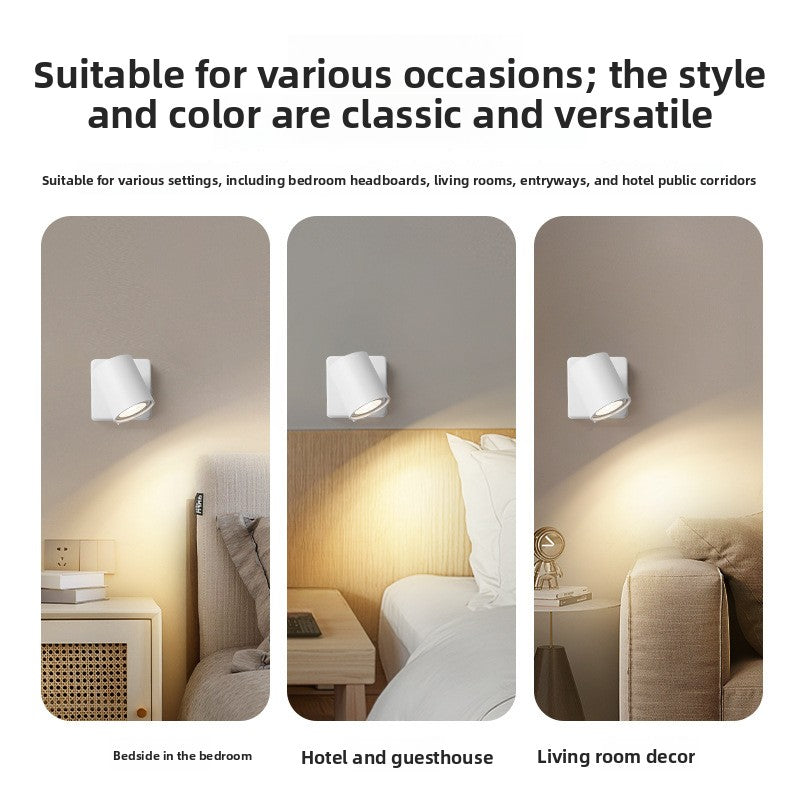 Hotel recessed wall-mounted spotlights