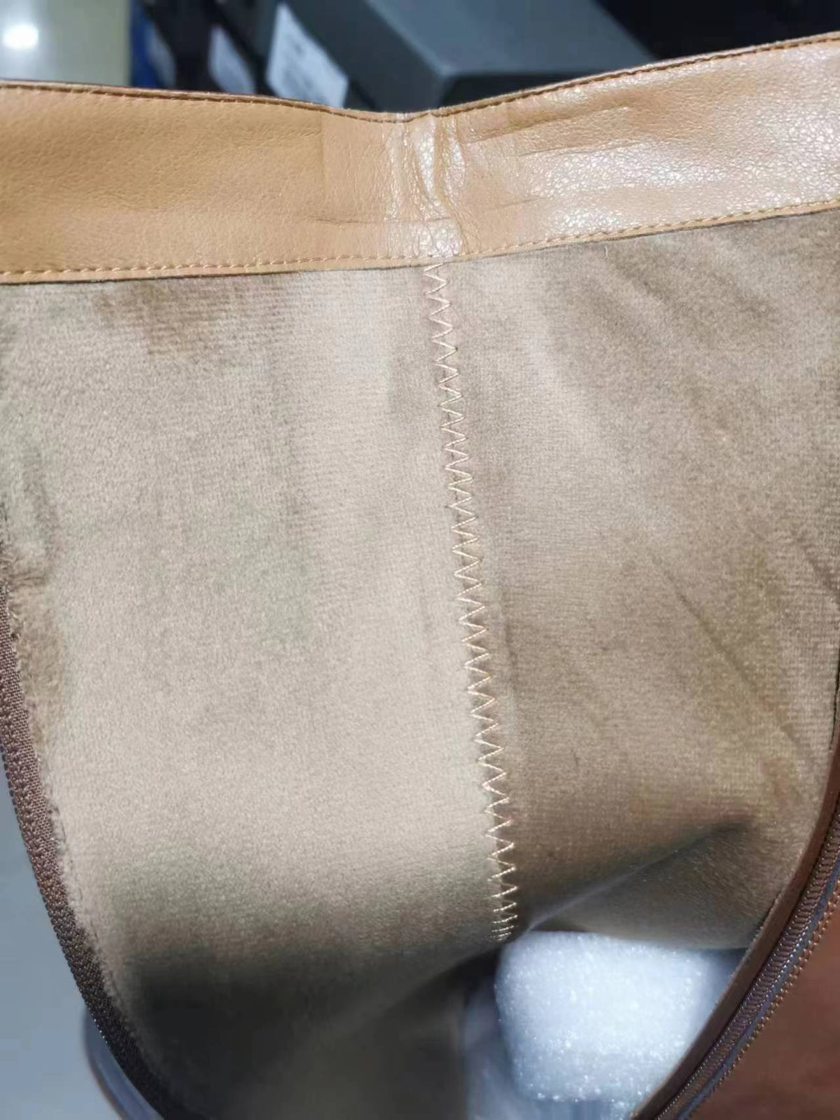 Women's Vintage Genuine Leather Knee High Riding Boots with Side Zipper