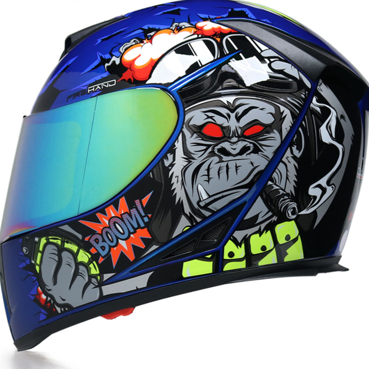 Full Face Bicycle Helmet with Dual Lenses