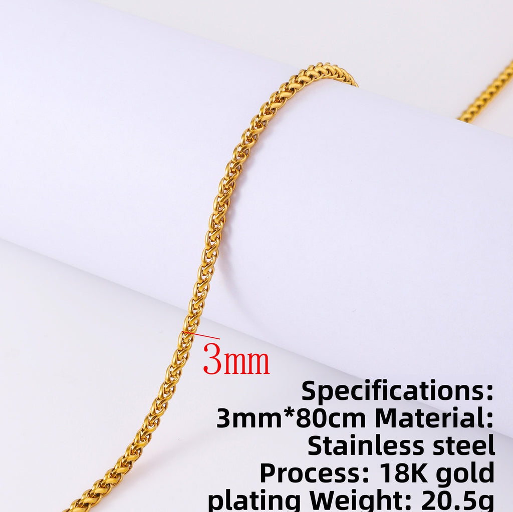 Titanium Steel Keel Chain Necklace