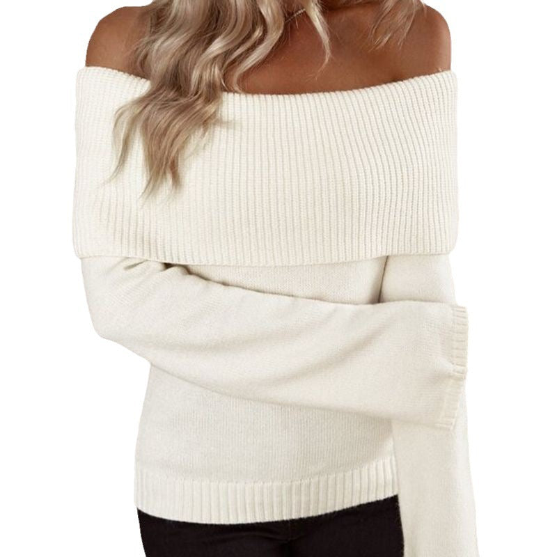 Womens Slim-fit Knitted Backless Sweater