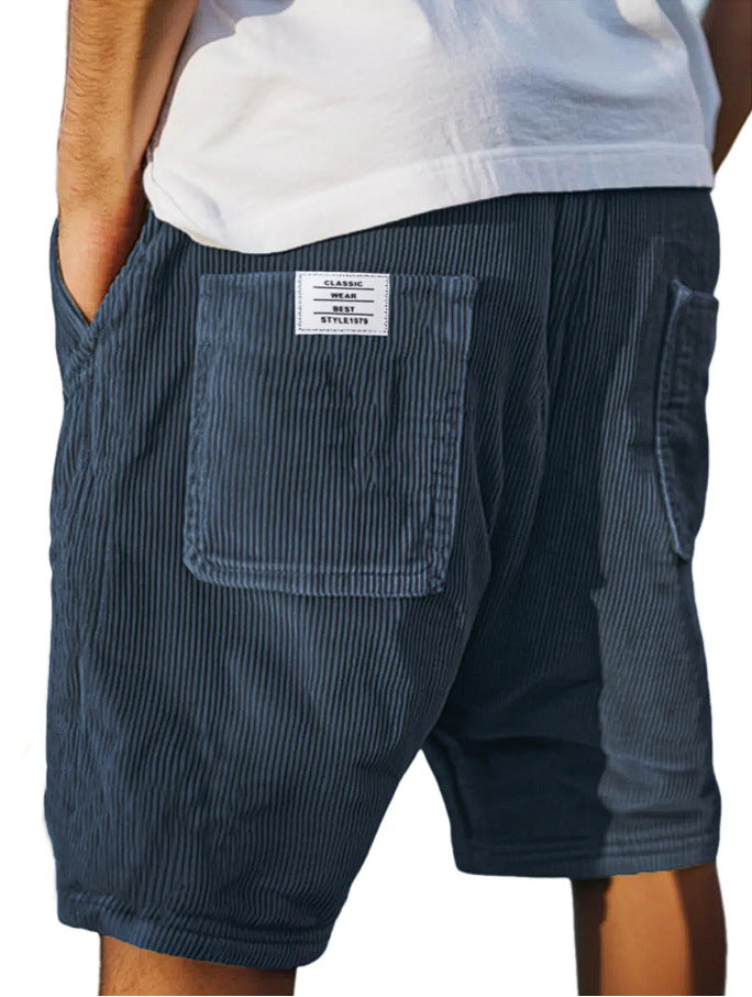 New Style Cross-Border Foreign Trade Men's Fashion American-Style Multi-Pocket Vintage Corduroy Shorts