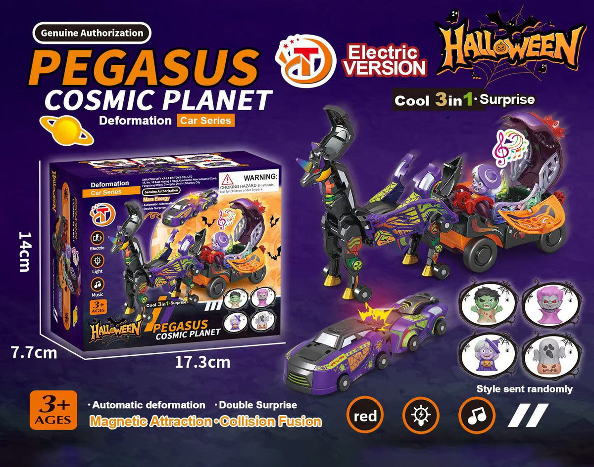 Collision Transforming Dragon Robot Toy Light and Sound Action Figure