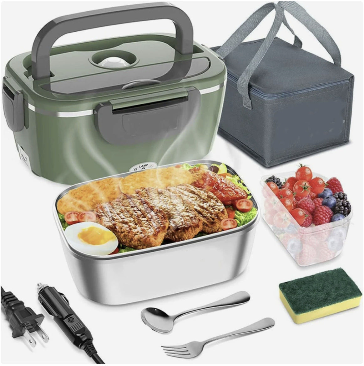 Electric Heating Lunch Box with Stainless Steel Interior