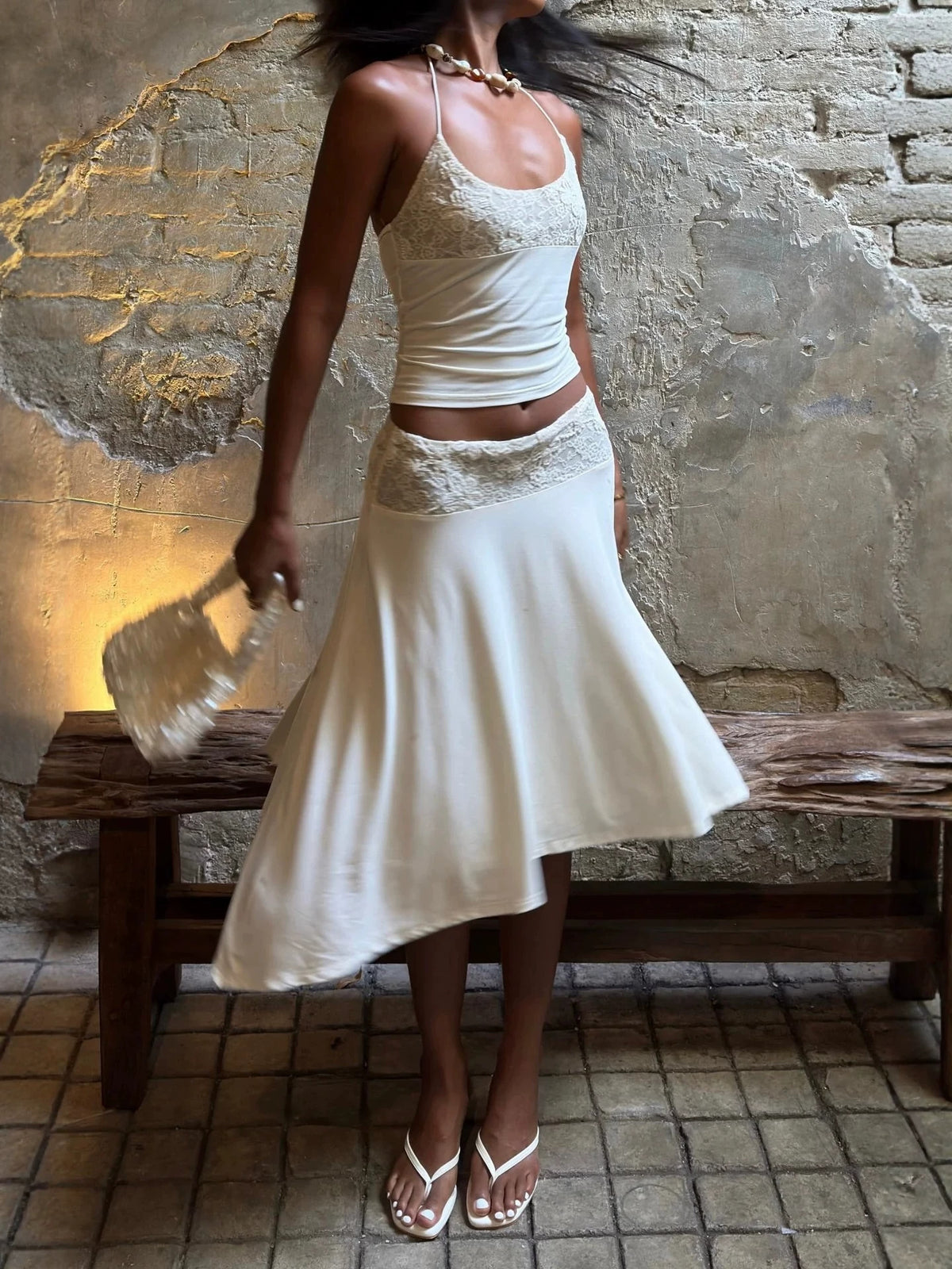 Women Sleeveless Lace Camisole Dress