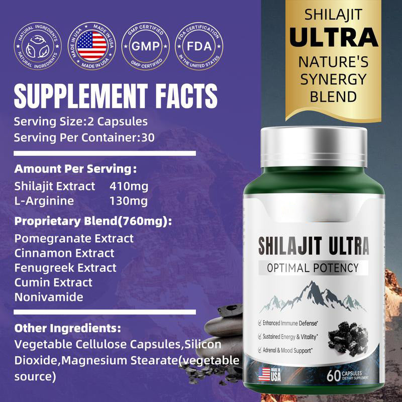 Shilajit Ultra Dietary Supplement Capsules