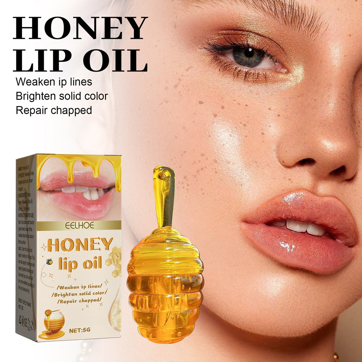 Eelhoe Honey Lip Oil Moisturizing Hydrating Care