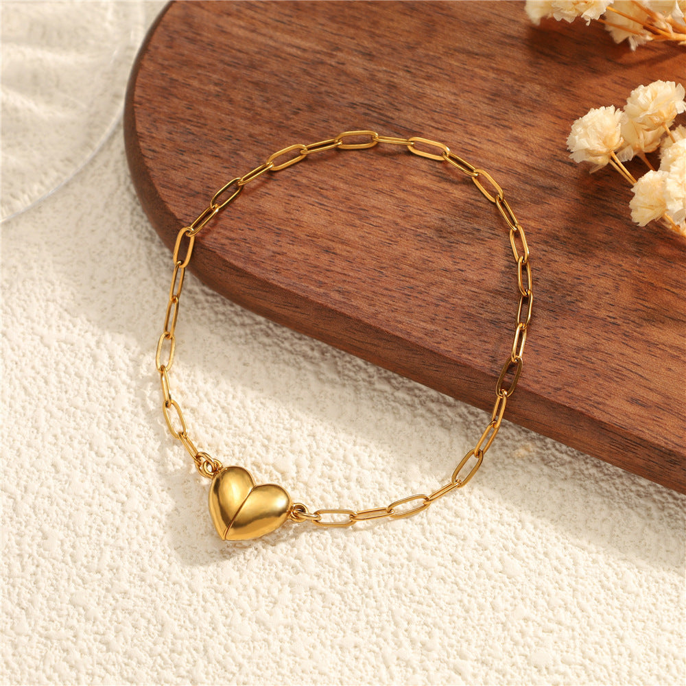 Heart Magnetic Stainless Steel Necklace