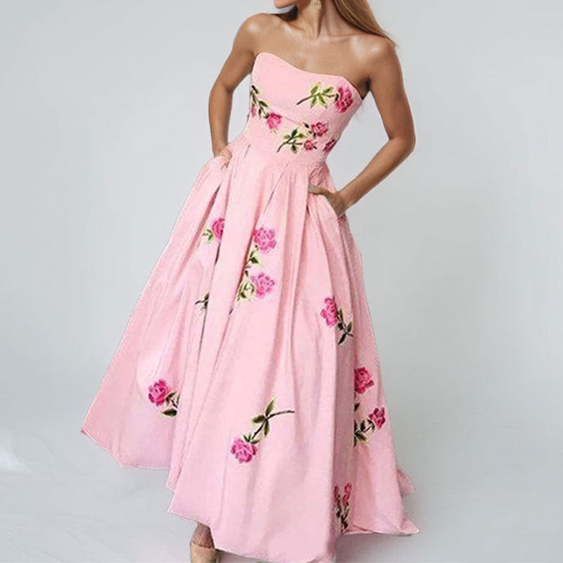 Printed Dress Elegant Long Dress