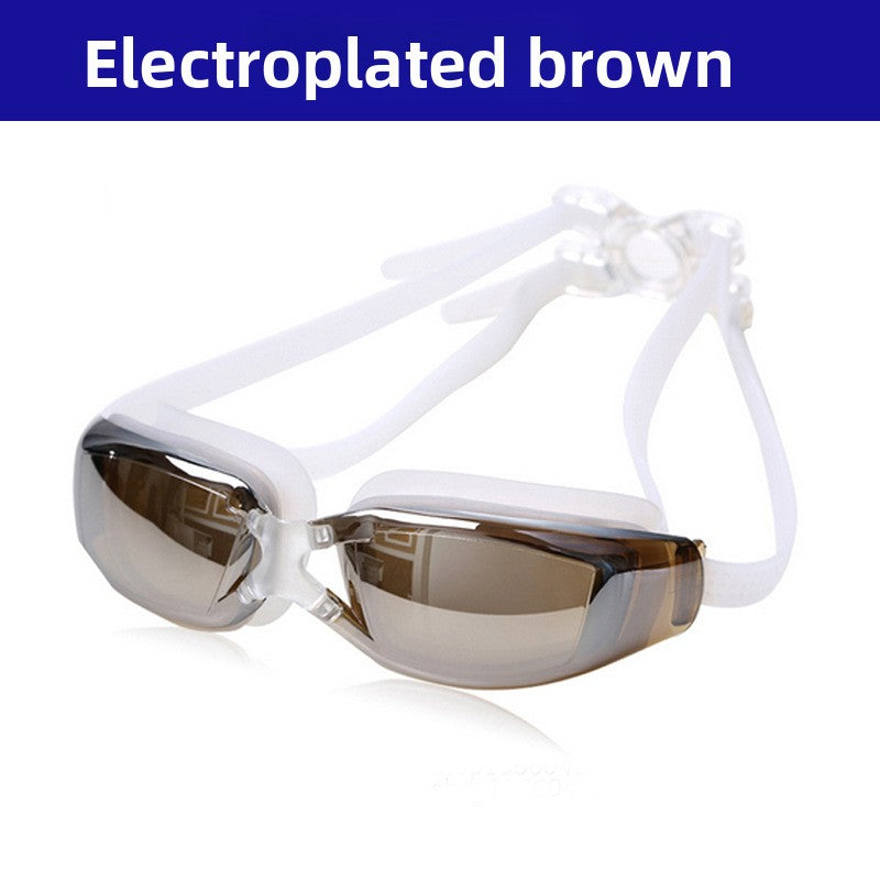 Swimming Goggles Large Frame HD Waterproof Anti-Fog