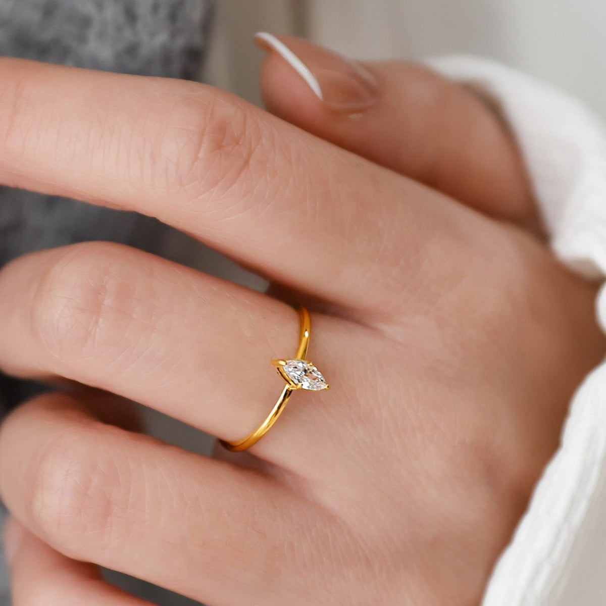 Vintage Marquise Diamond Stackable Ring