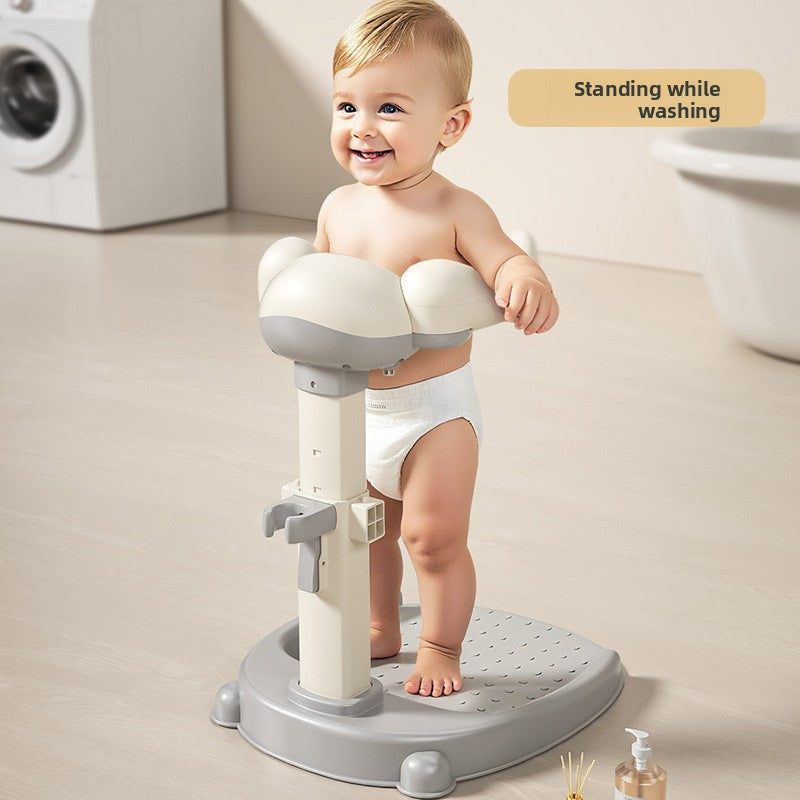 Adjustable Baby Bath Stand with Anti-Slip Base
