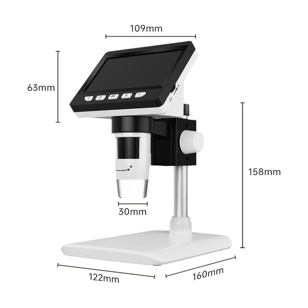 1080P 4.3 Inch Digital Microscope with Screen 1000x Magnification