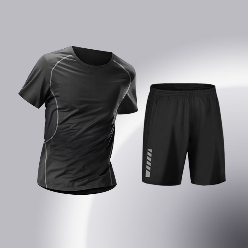 Men's Quick-Dry High-Elasticity 5-Piece Training Tracksuit Set