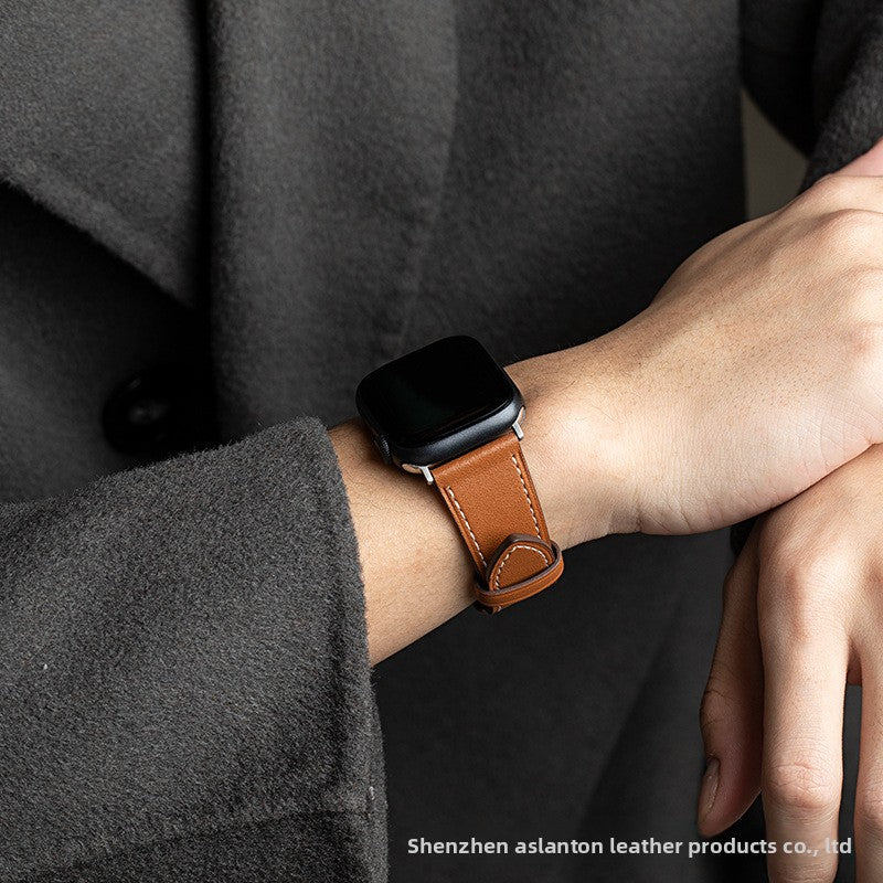 Genuine leather waterproof cowhide watch strap