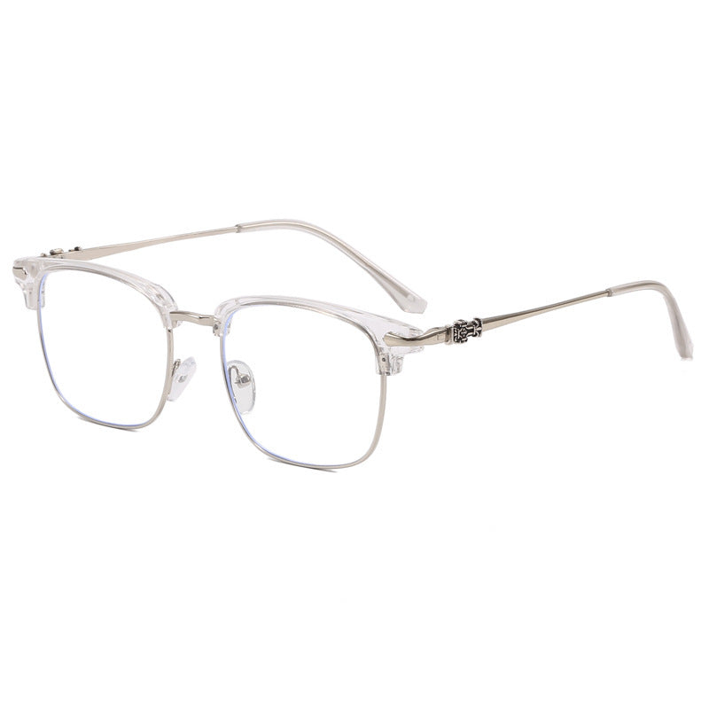 Retro Metal Eyeglasses Frame with Blue Light Protection