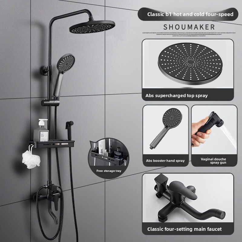 Brass Shower Set with Pressure Boosting Function