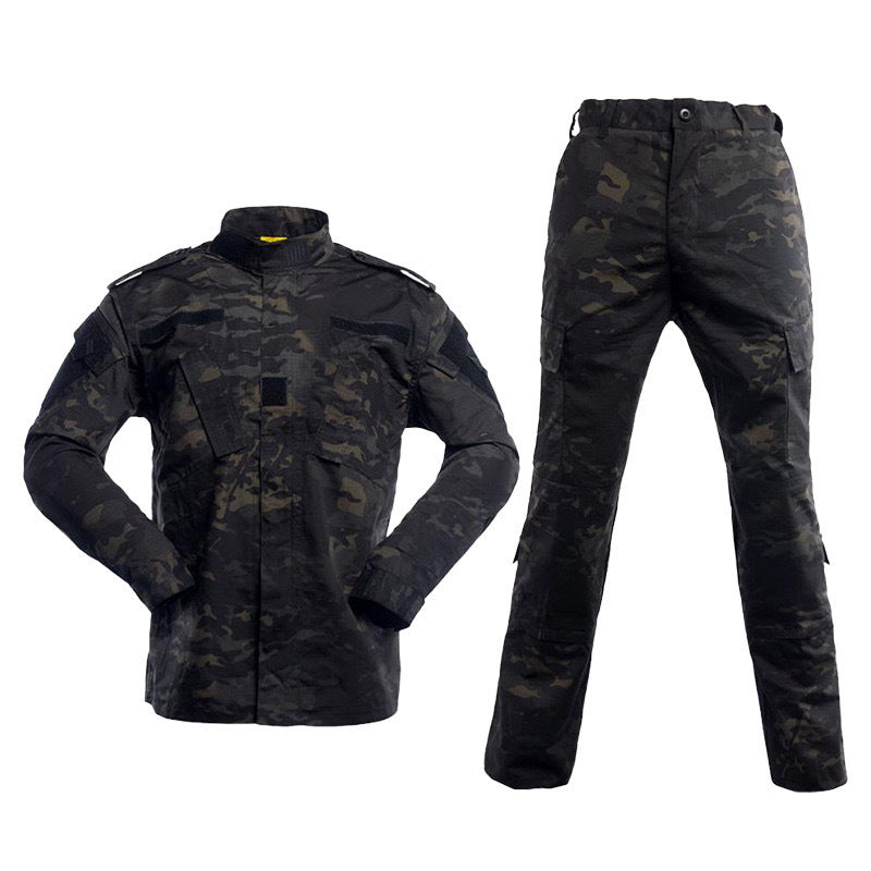 Mens Long Sleeve Camouflage Tactical Training Suit
