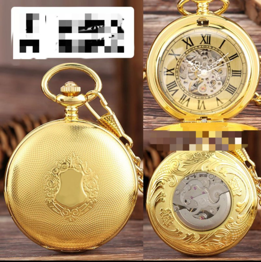 Retro Mechanical Pocket Watch Double Cover