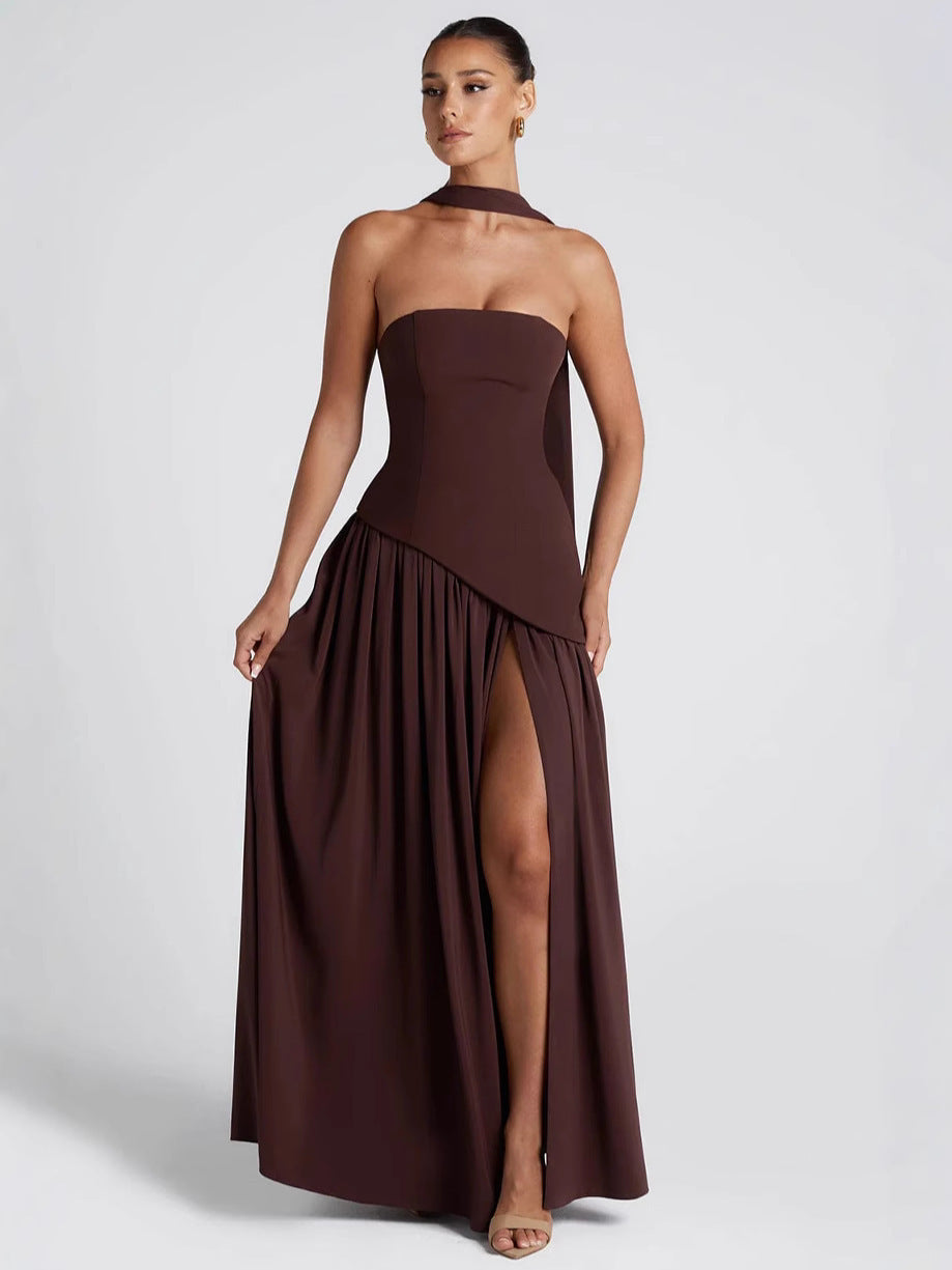 Women's High-Slit Bodycon Long Dress