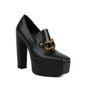 High Heels, Snake Print Square Toe, Thick Sole, Chunky Heel Women's Shoes