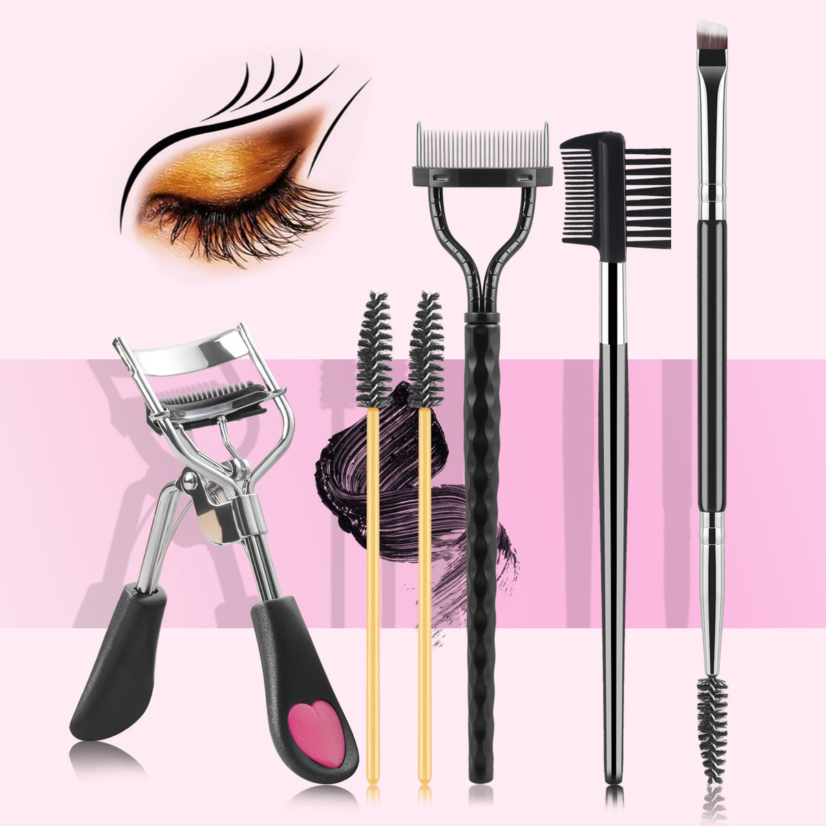6-Piece Professional Eyelash Makeup Tool Kit