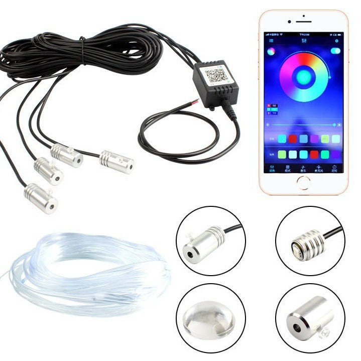 RGB optical fiber car ambient lighting