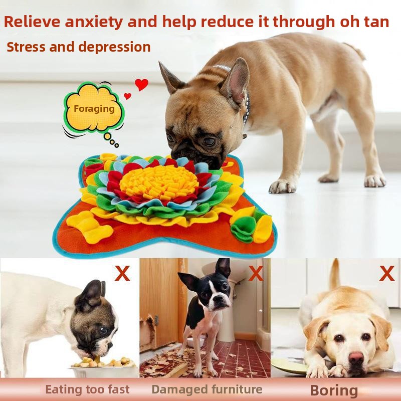 Sunflower Dog Sniffing and Slow Feeder Toy
