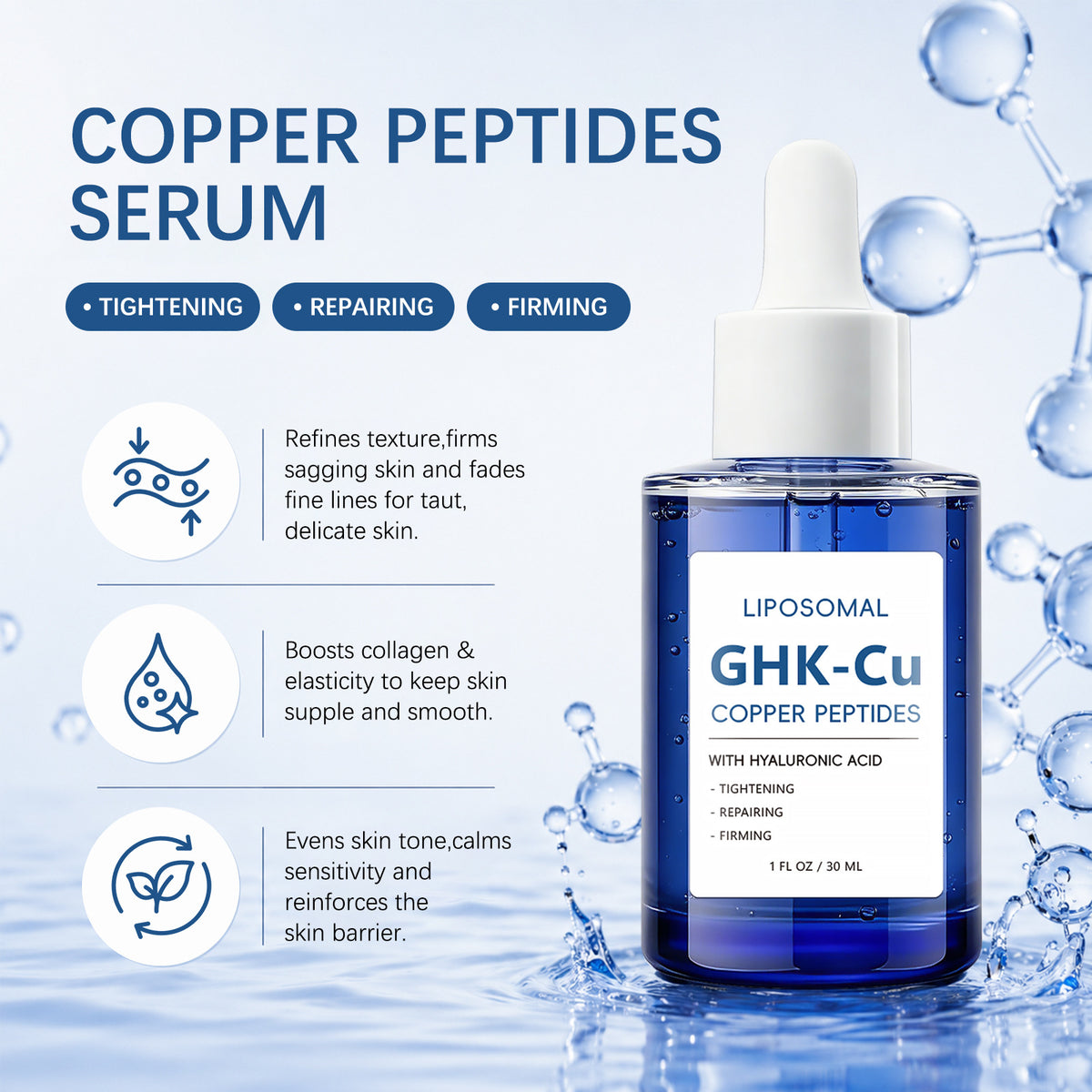 Copper peptide facial essence