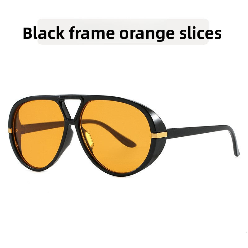 Large Frame Vintage Sunglasses UV Protection Fashion Sun Glasses