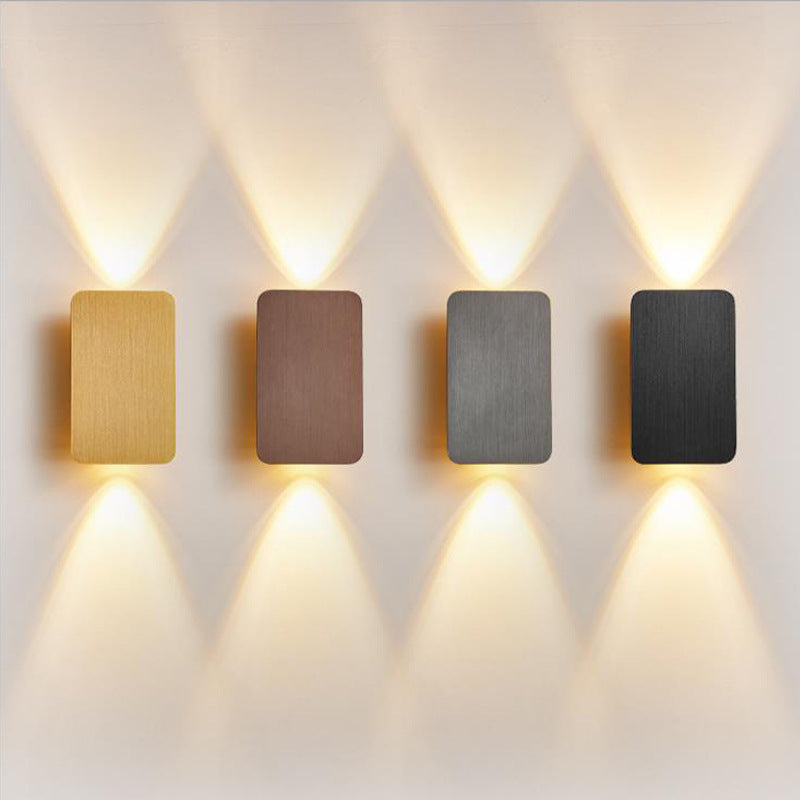 Nordic Brushed Aluminum LED Wall Lamp Up Down Light for Bedroom Living Room