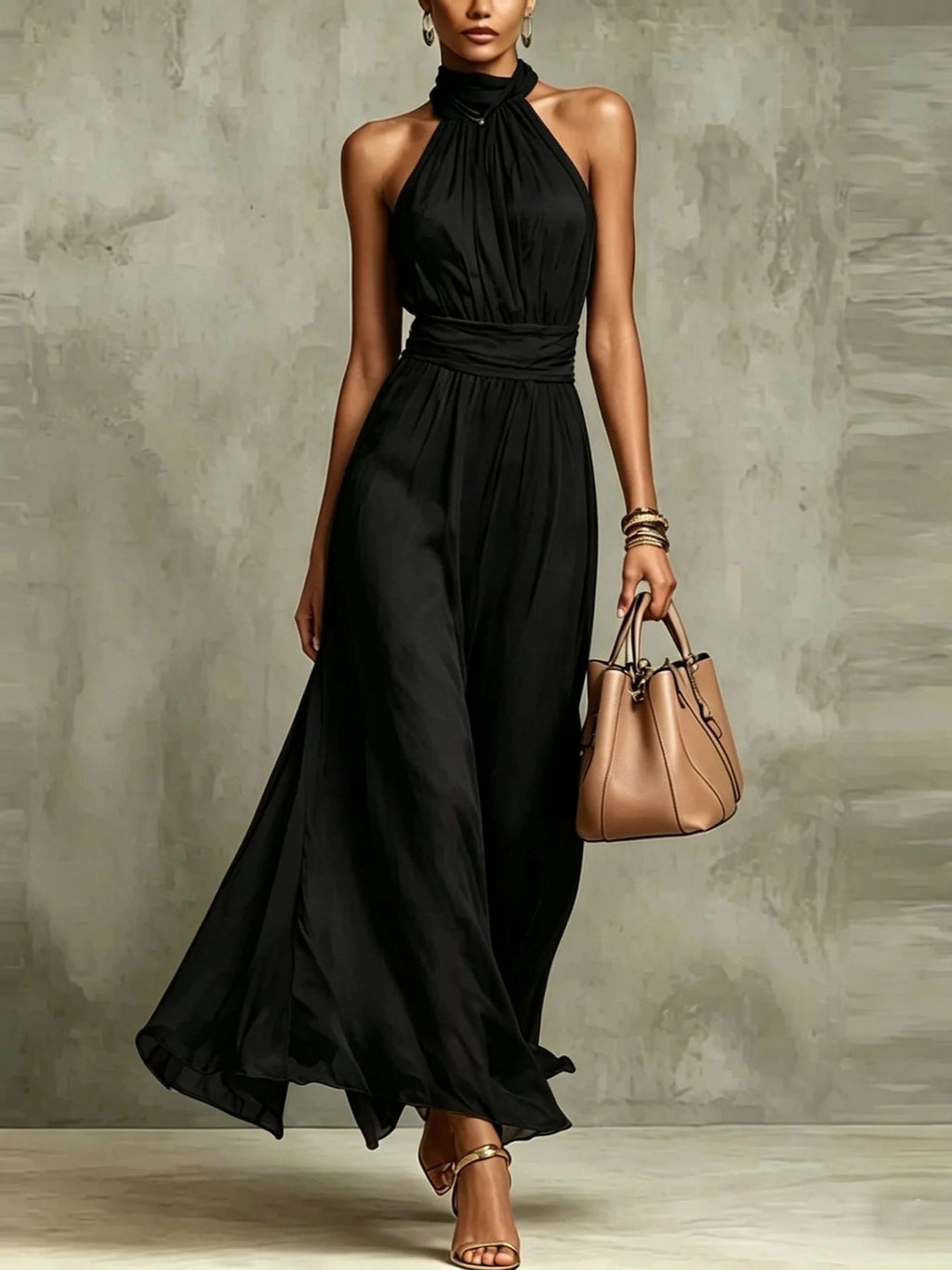 Womens Mesh Pleated Bodycon Long Dress