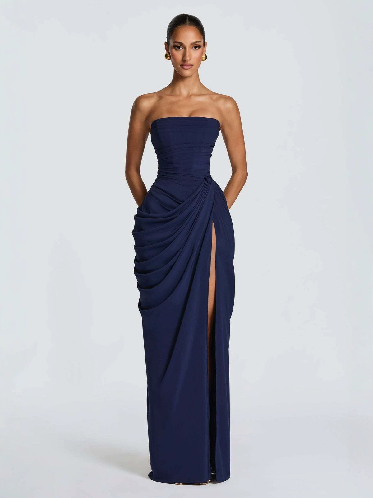 French Style Lace Trim Backless Dress