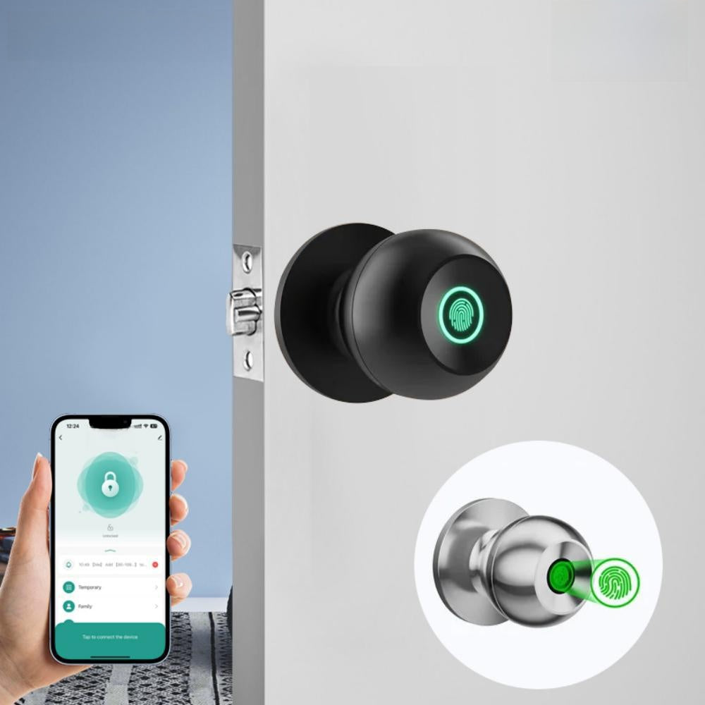 Intelligent spherical fingerprint lock