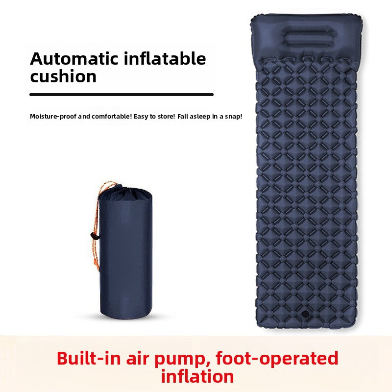 Ultra-Light Foot-Operated Automatic Inflatable Camping Mattress with Pillow