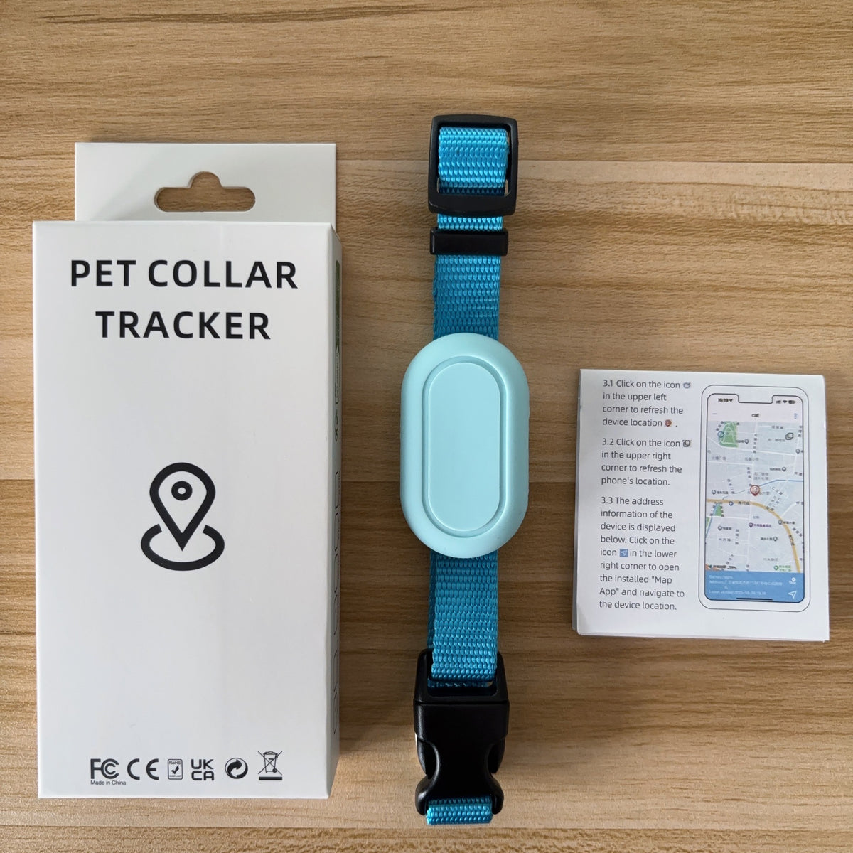Mini Bluetooth Pet Locator Collar Anti-Lost Device