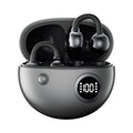 Clip-On Bone Conduction Bluetooth Earphones with Digital Display