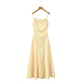 Cross-Back Lace-Up Hollow-Out Strap Dress