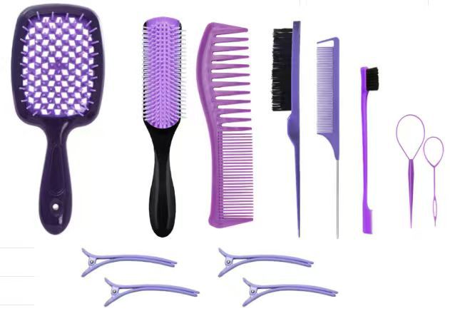 12-Piece Hairdressing Comb Set with Spray Bottle